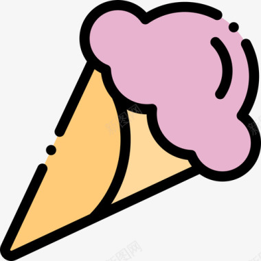 冰淇淋circus66线性颜色图标图标