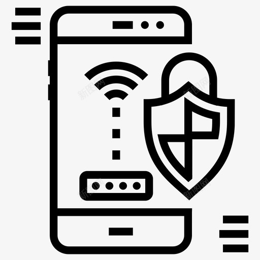 手机杀毒数据安全数字保护图标svg_新图网 https://ixintu.com ux 保护 图标 安全 手机 数字 数据 杀毒 界面 线图 软件