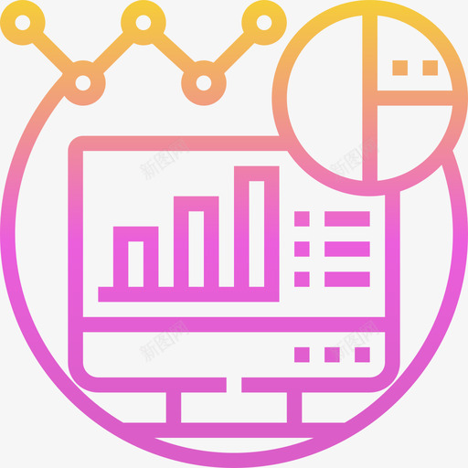数据分析数字营销113梯度图标svg_新图网 https://ixintu.com 数字营销113 数据分析 梯度