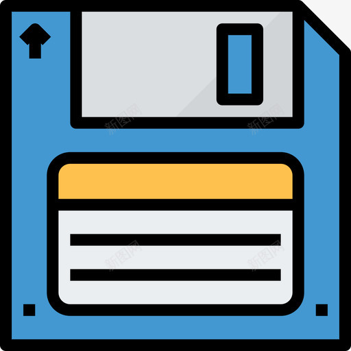 软盘文件和文件夹16线性彩色图标svg_新图网 https://ixintu.com 文件和文件夹16 线性彩色 软盘