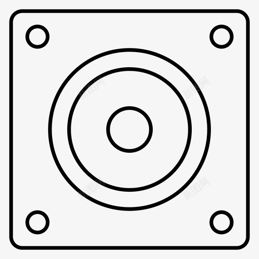 低音扬声器音频音量图标svg_新图网 https://ixintu.com 低音扬声器 声音 扬声器 通信线路图标 音量 音频