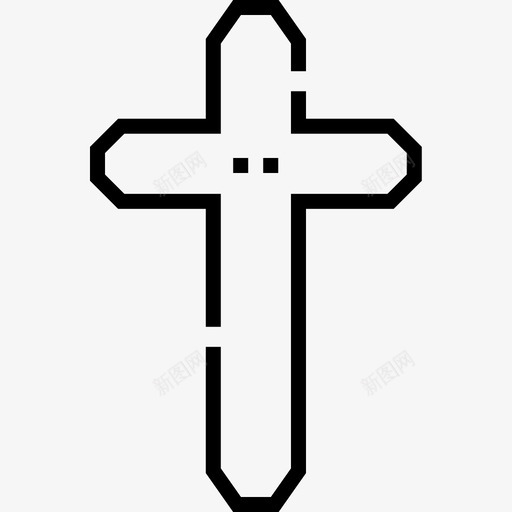 十字架复活节第10天直线形图标svg_新图网 https://ixintu.com 10天 十字架 复活节 直线 线形