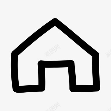 家涂鸦房子图标图标