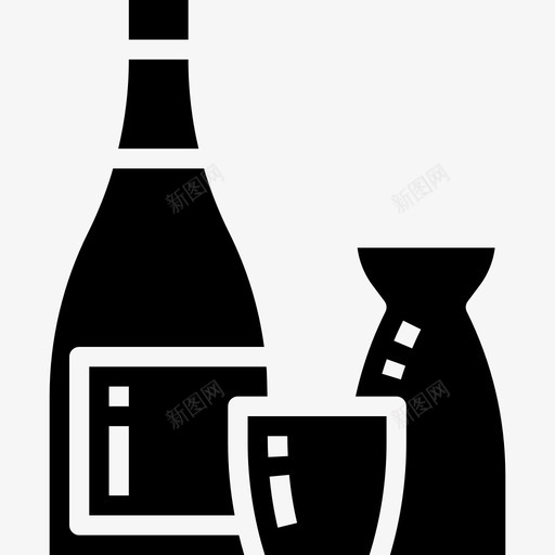 日本清酒48加满图标svg_新图网 https://ixintu.com 加满 日本清酒48