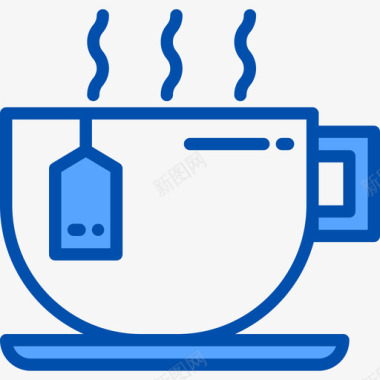 杯子茶6蓝色图标图标
