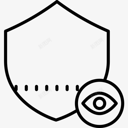 防护罩安全11轮廓图标svg_新图网 https://ixintu.com 安全 轮廓 防护罩