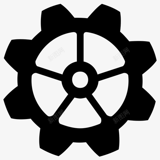 齿轮负载机器图标svg_新图网 https://ixintu.com 工艺 性能 机器 负载 齿轮