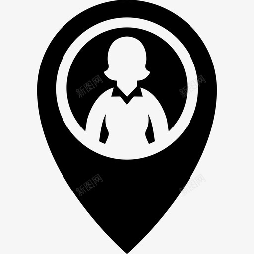 执行职位查找地图图标svg_新图网 https://ixintu.com pin 业务主管女性 地图 女性 执行职位 查找