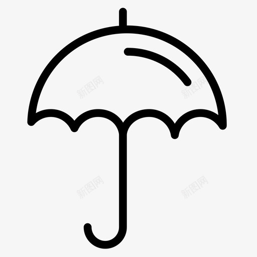 伞时尚2直线型图标svg_新图网 https://ixintu.com 伞 时尚2 直线型