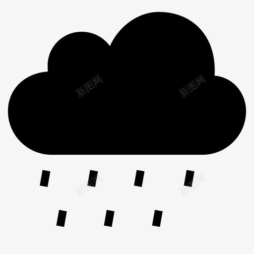 雨云季节图标svg_新图网 https://ixintu.com 天气 季节 气和 雕文