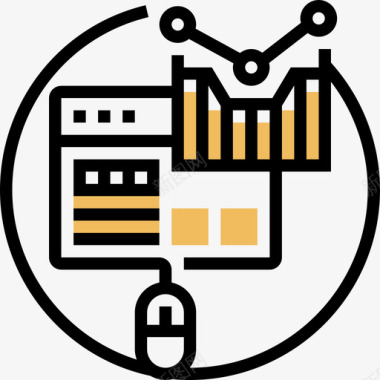 网络数字营销112黄影图标图标