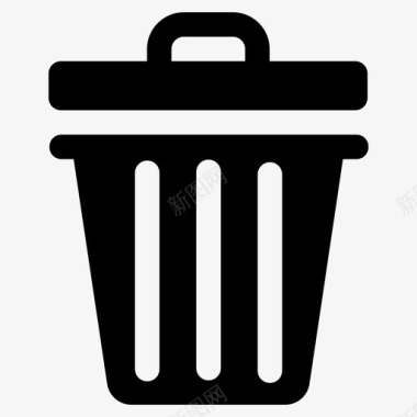垃圾箱垃圾桶回收站图标图标