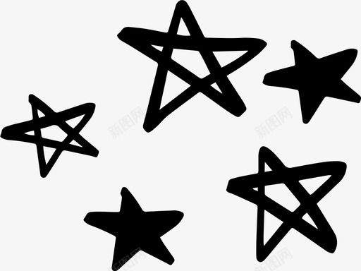 星星绘画夜晚图标svg_新图网 https://ixintu.com 夜晚 天空 星星 绘画 自由的自然 闪烁