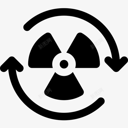 再利用核能填充图标svg_新图网 https://ixintu.com 再利用 填充 核能