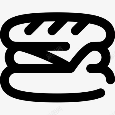 三明治杂项63轮廓图标图标