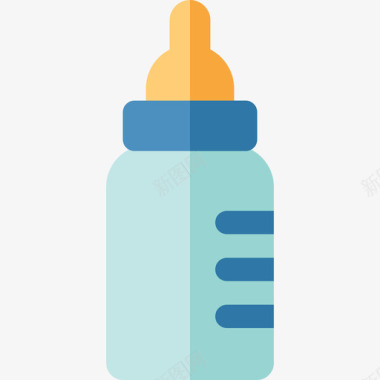 婴儿奶瓶超市40扁平图标图标