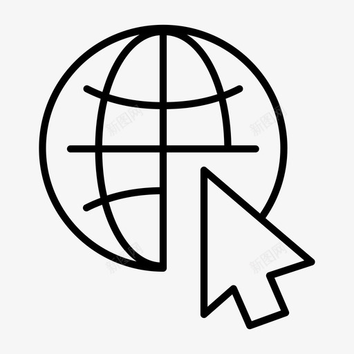 在线地球互联网图标svg_新图网 https://ixintu.com 互联网 健康 在线 地球 网站