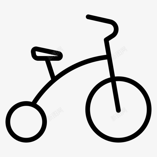 三轮车自行车小孩图标svg_新图网 https://ixintu.com 三轮车 小孩 自行车