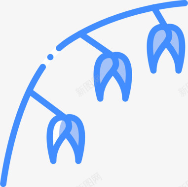燕麦植物学4蓝色图标图标