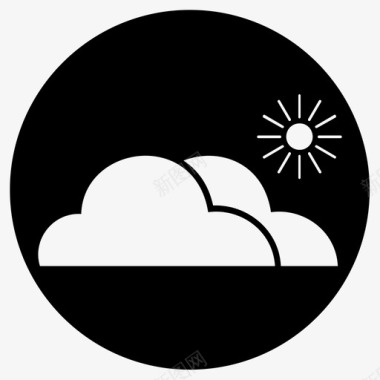 晴朗气候云彩图标图标