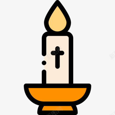 复活节彩色蜡烛9图标图标