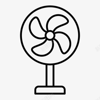 风扇空气电器图标图标