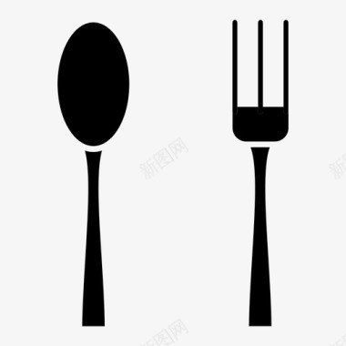 勺子陶器餐具图标图标