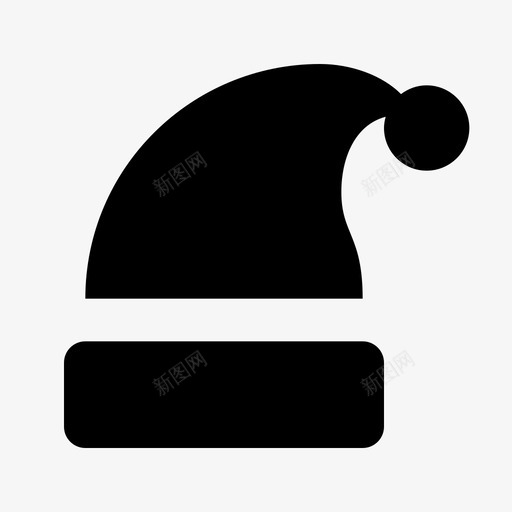 圣诞老人帽子尼克图标svg_新图网 https://ixintu.com 假日庆祝实心 圣诞老人 尼克 帽子