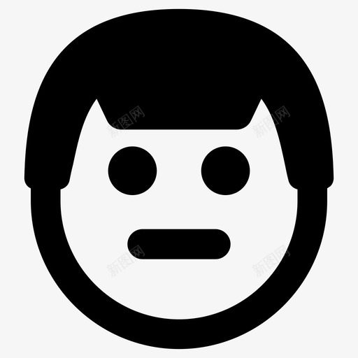表情符号无聊脸图标svg_新图网 https://ixintu.com 无聊 沮丧 笑脸 脸 表情符号
