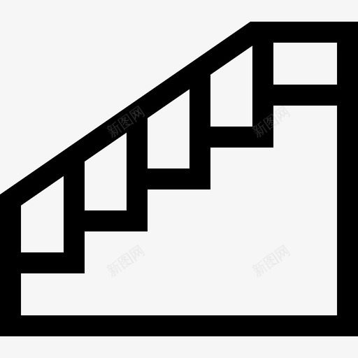楼梯结构122直线图标svg_新图网 https://ixintu.com 楼梯 直线 结构122