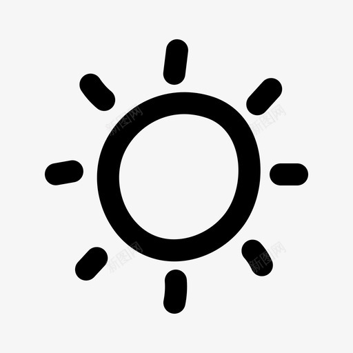 太阳季节阳光图标svg_新图网 https://ixintu.com 天气 太阳 季节 涂鸦 阳光