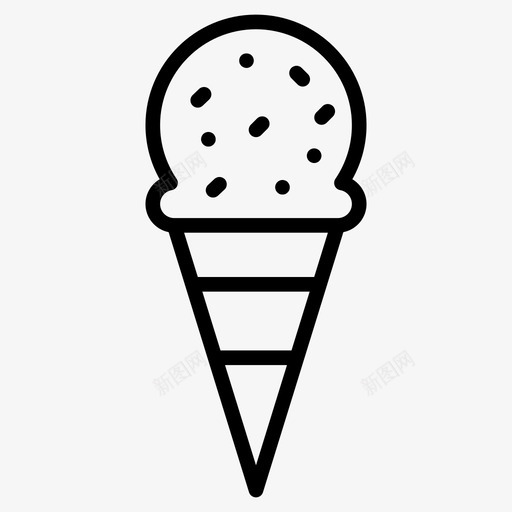 甜筒面包店美味图标svg_新图网 https://ixintu.com 冰淇淋 图标 甜甜 甜筒 系列 美味 面包店