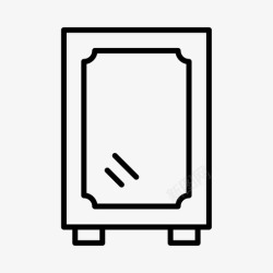 古董柜镜子柜古董家具图标高清图片