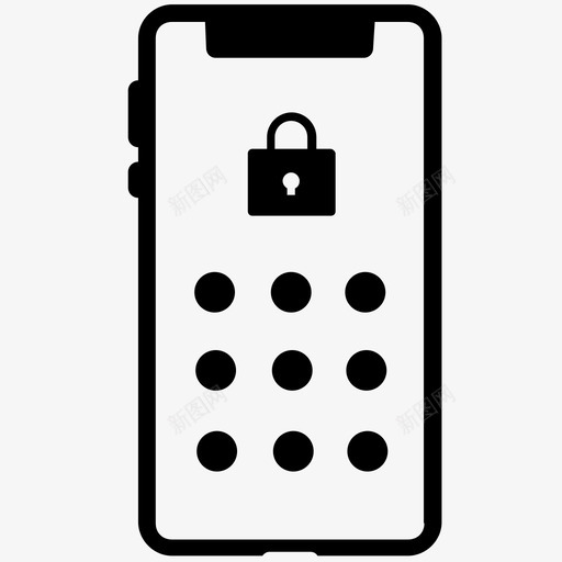 移动安全密码密码保护图标svg_新图网 https://ixintu.com pin 安全 密码 密码保护 登录 移动