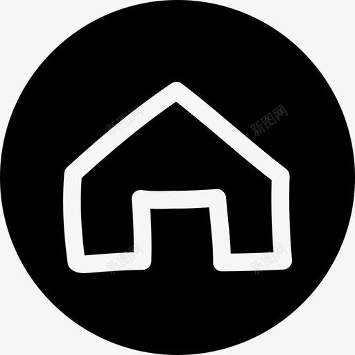 家房子财产图标svg_新图网 https://ixintu.com 徽章 房子 涂鸦 用户界面 财产