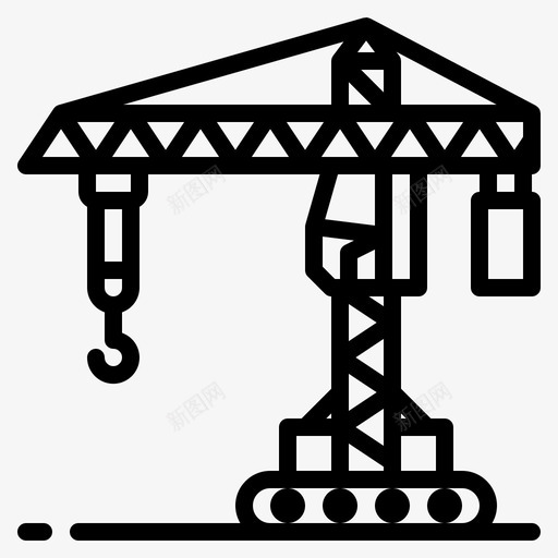 起重机建筑井架图标svg_新图网 https://ixintu.com 井架 升降机 建筑 施工机具 机械 起重机