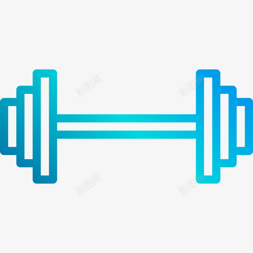 哑铃健身87线性梯度图标svg_新图网 https://ixintu.com 健身 哑铃 梯度 线性