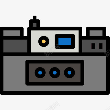 3d摄像机vr7线性彩色图标图标