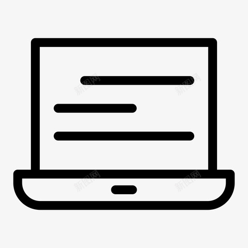 笔记本电脑电脑设备图标svg_新图网 https://ixintu.com 企业管理 图标 小工 工具 电脑 笔记本 线图 设备