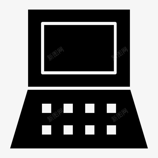 笔记本电脑电脑硬件图标svg_新图网 https://ixintu.com 字形 实心 电脑 硬件 笔记本 设计师