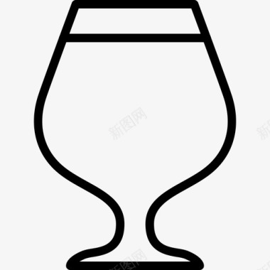 白兰地啤酒杯麦酒图标图标