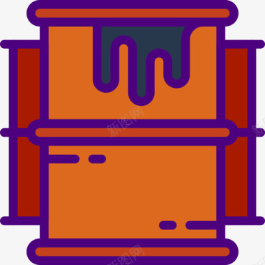 油桶生态140线颜色图标图标