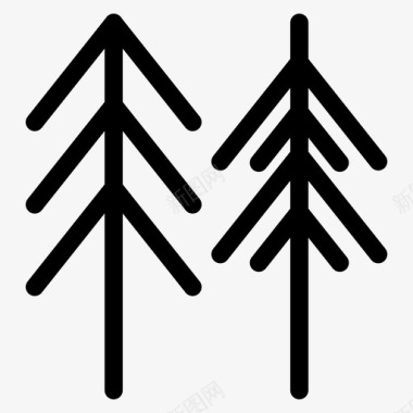 森林树枝丛林图标图标