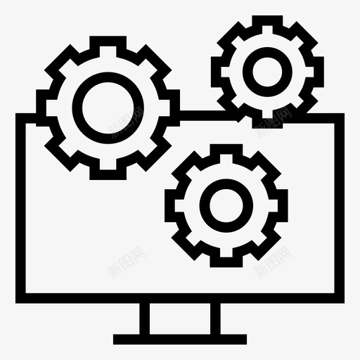 首选项计算机配置图标svg_新图网 https://ixintu.com lcd 屏幕 计算机 设置 配置 银行和财务行图标 首选项