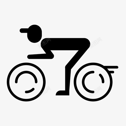 骑自行车男人运动图标svg_新图网 https://ixintu.com 男人 自行车 运动