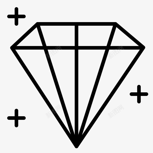 钻石珠宝用户图标svg_新图网 https://ixintu.com 商业 大纲 常规 投资 珠宝 用户 钻石
