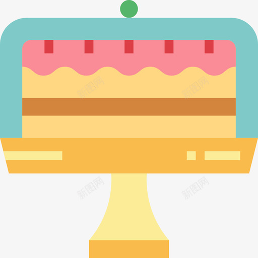 蛋糕面包房90扁平图标svg_新图网 https://ixintu.com 扁平 蛋糕 面包房