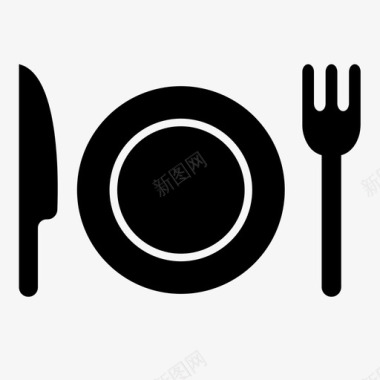 餐厅食堂餐饮图标图标