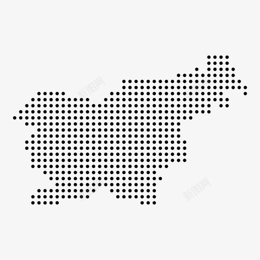 斯洛文尼亚国家虚线地图图标svg_新图网 https://ixintu.com 国家 地图 斯洛文尼亚 欧洲 虚线