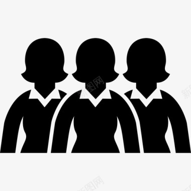 团队业务女性图标图标